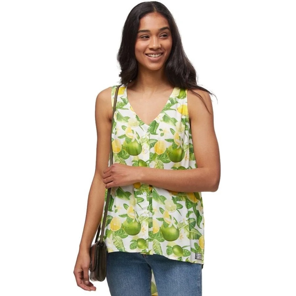 Kavu Womens Beryl S Lemon Lime Pattern Tank Top